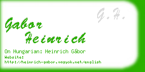 gabor heinrich business card